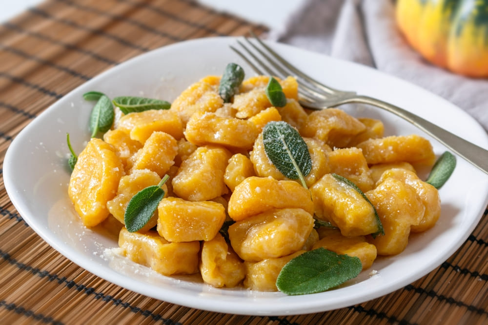 Nhoque de abóbora com parmesão