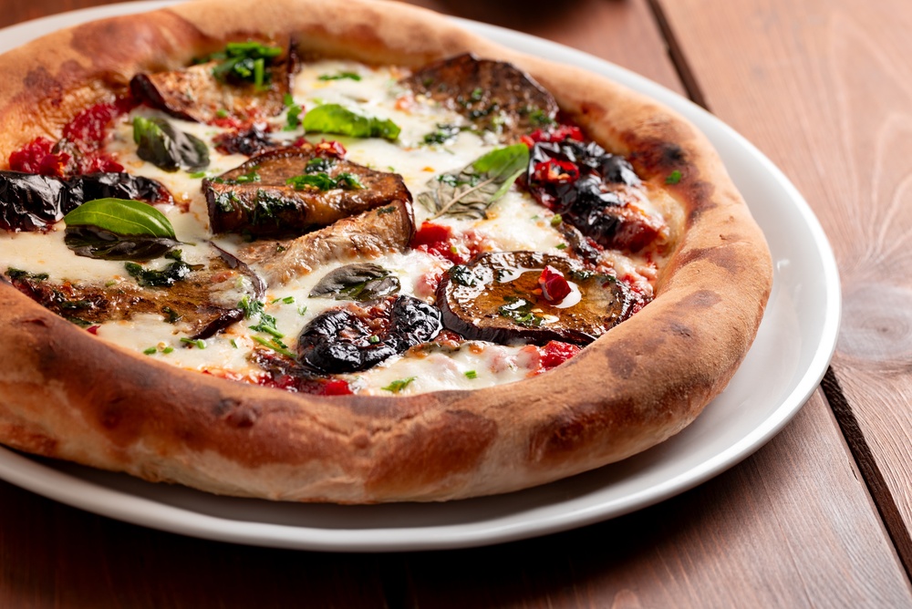 Pizza de berinjela à parmegiana